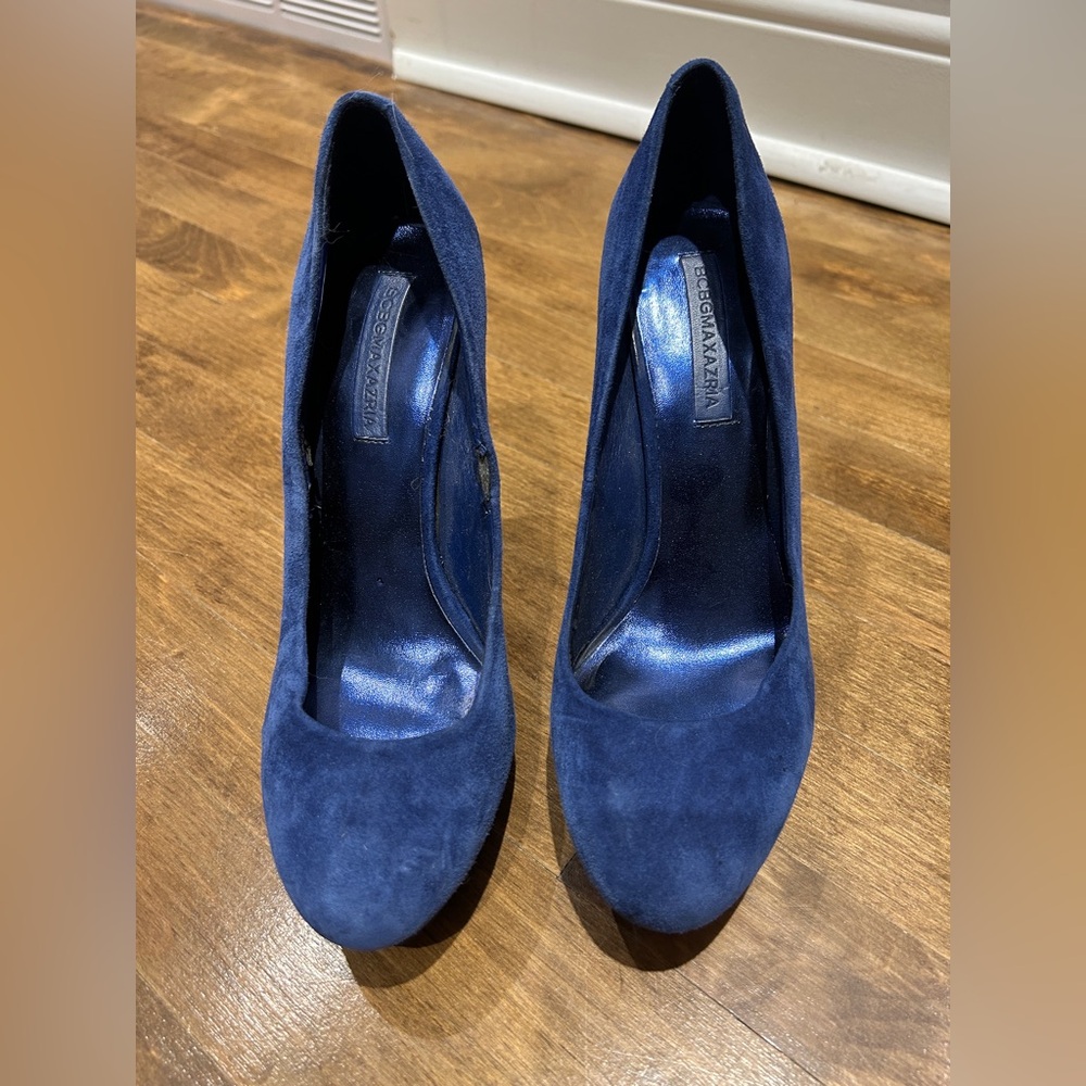 BCBGeneration Blue Suede Heels